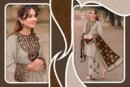 Banarasi Dupatta Readymade Suit – Sand Beige