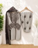 Banarasi Dupatta Readymade Suit – Sand Beige