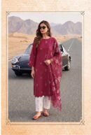 Chiffon Dupatta Pakistani Suit – Rani Magenta