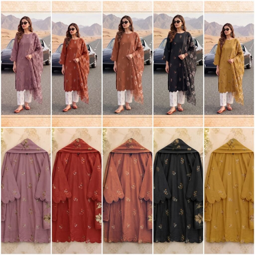 Chiffon Dupatta Pakistani Suit – Golden Mustard