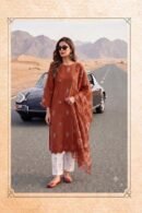Chiffon Dupatta Pakistani Suit – Terracotta Rust