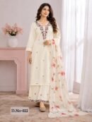 Premium Rayon 3Pc Set D.No-022 – Blush Floral