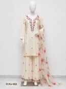Premium Rayon 3Pc Set D.No-022 – Blush Floral