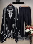 Premium Rayon 3Pc Set D.No-023 – Black Paisley