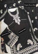 Premium Rayon 3Pc Set D.No-023 – Black Paisley