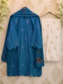 Embroidered Kurta Cord-Set – Teal Blue