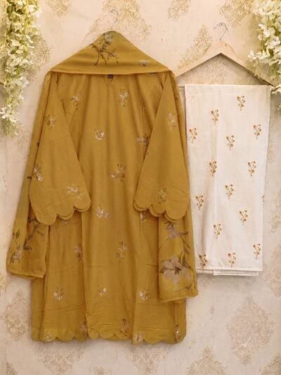 Embroidered Kurta Cord-Set – Amber Mustard