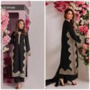Scalloped Border Straight Suit – Ivory Cream